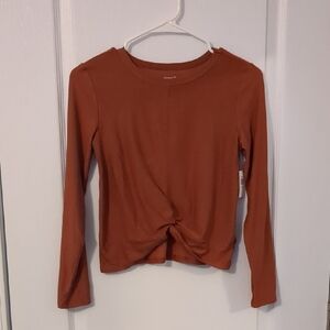 Girls Rust Long Sleeve Top